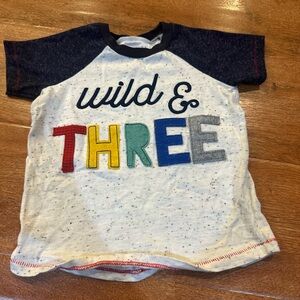 Mud Pie Wild & Three Kids Raglan T-Shirt - Multicolor